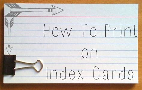 How to Print Index Cards in Word: Tips and Strategies for an Efficient Print Job